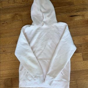 mens A&F pink fleece sweatshirt